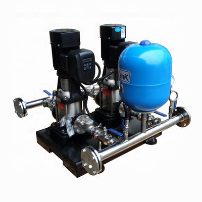 پمپ آب تقویت کننده فرکانس تجهیزات تامین آب .پمپ مواد SS304 با لوله و مخزن فشار